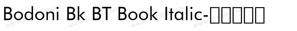 Bodoni Bk BT Book Italic字体转换